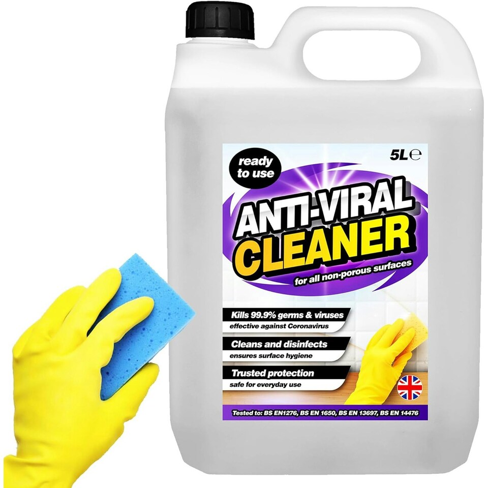 image 1 of 4 x 5L Antiviral Disinfectant Surface Cleaner Ready To Use