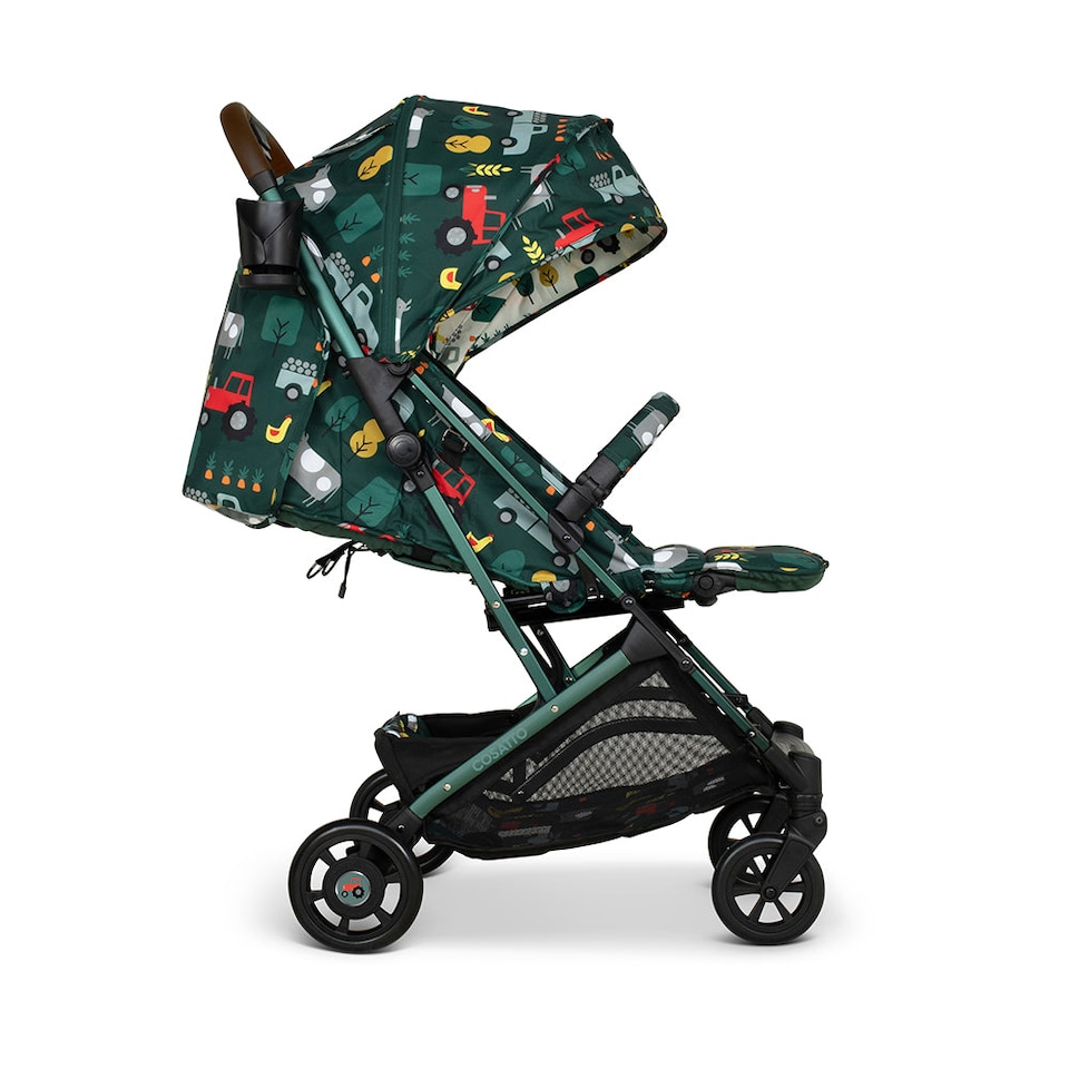 image 1 of Cosatto Woosh 4 Stroller Lightweight Compact Pushchair from Birth, UPF100+ Hood, Raincover | Green | Old Macdonald