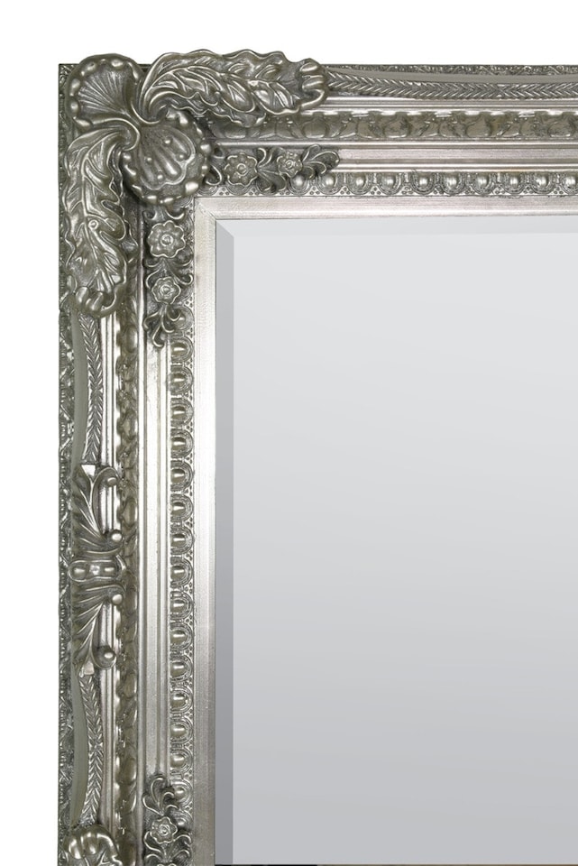 image 1 of Carved Louis Silver Large Wall Mirror 175 x 89 CM | Silver