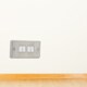 image 3 of British General Stainless Steel 10A 4-Gang 2-Way Light Switch Plate | White | 2