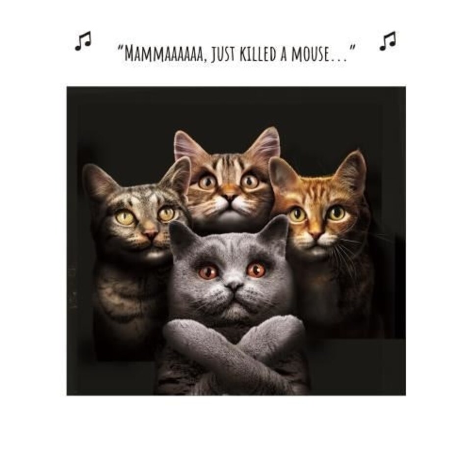 Click, Like & Share Birthday Card for Her, "Mammaaaa, Just Killed a Mouse." Female Birthday Card, Funny Birthday Card for her