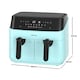 image 5 of EMtronics 9 Litre Digital Double Basket Air Fryer - Aqua