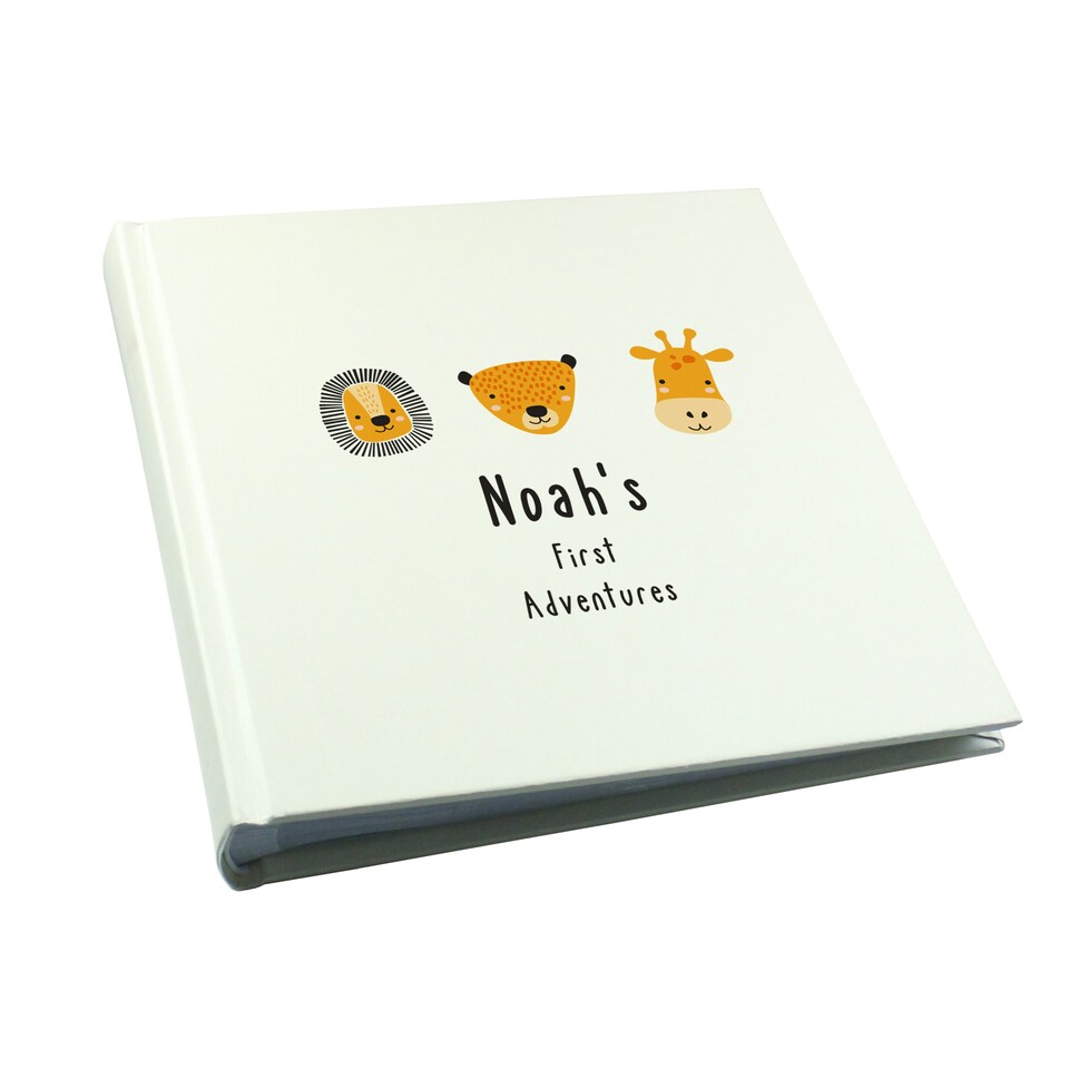 image 1 of Personalised Scandi Safari Animals Square Photo Album