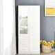 image 2 of HOMCOM 2-Door Wardrobe w/ Adjustable Shelf 3 Drawers for Bedroom, 180cm, White
