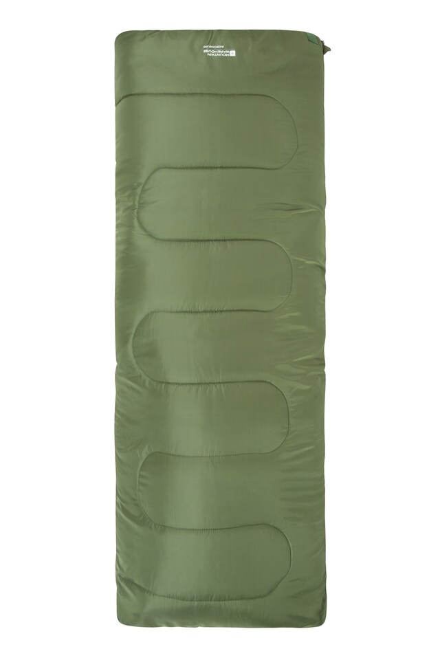 image 1 of Mountain Warehouse Basecamp 200 Square Sleeping Bag Insulated 1-2 Season Camping Bed