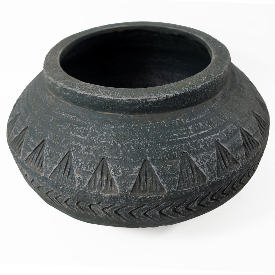 image 1 of Large Composite Triangle Planter | Grey