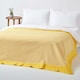 image 1 of Homescapes Cotton Gingham Check Yellow Throw - 150 x 200 cm | Yellow