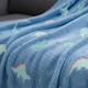 image 4 of Glow in the Dark Dinosaur Blanket Kids Dinosaur Soft Fleece Throw 100x150cm | Multi