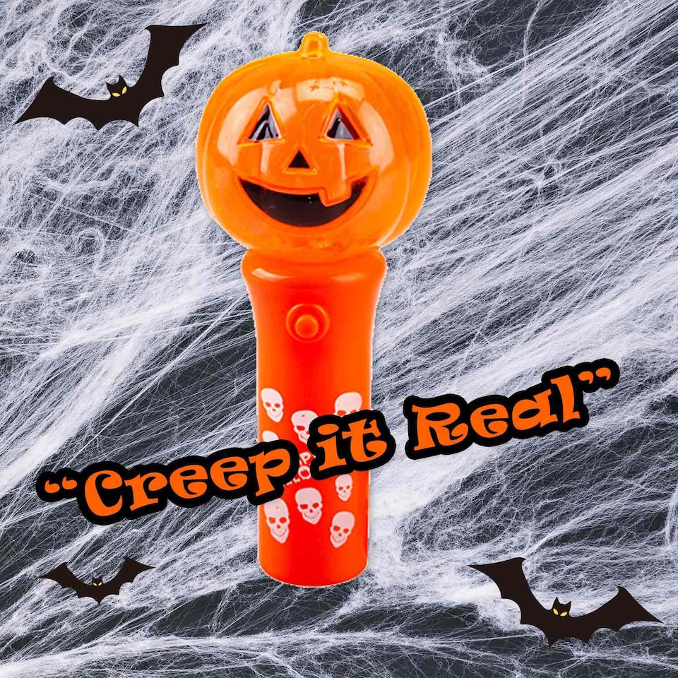 image 1 of PMS Halloween Light-Up Pumpkin Wand Accessory 11.3 cm
