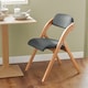 image 9 of SoBuy Folding Chair Wooden Padded Kitchen & Office Chair with Ergonomic Backrest, Dark Gray, 18.7 x 23.2 x 30.3 in, 6.6 kg - FST92-SG