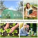 image 7 of Outsunny 6 x 3M Polytunnel Walk-in Garden Greenhouse with Zip Door and Windows