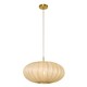 image 3 of Pleated Fabric Pendant - Ivory | White