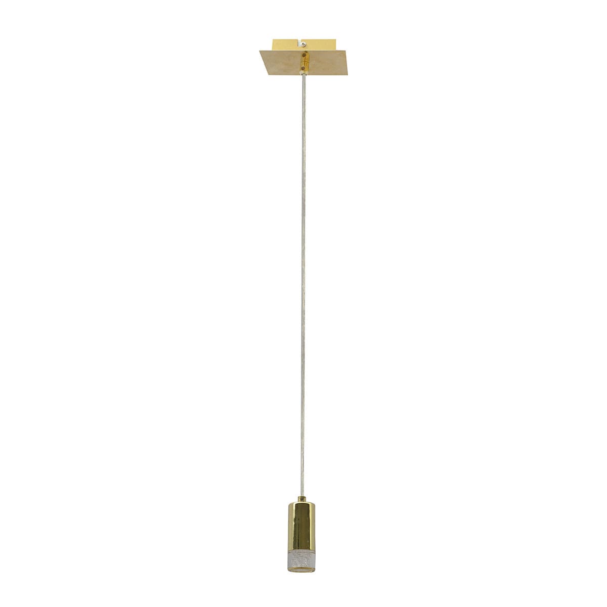 Netlighting Mentin Modern 1 Light Slim Pendant Ceiling Light LED 3000K in Metallic Gold