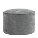 image 1 of icon Round Chenille Bean Bag Pouffe Grey Large Chenille Footstool | Grey | Grey | M
