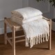image 1 of Hoem Meta Jacquard Tasselled Throw