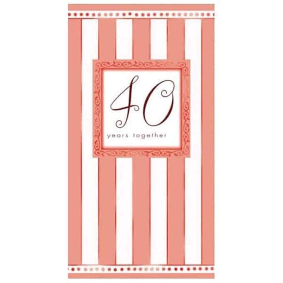 Ruby Anniversary Invitation Cards with Envelopes - Pack of 8