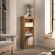 image 1 of Premium Corona 3-Shelf Low Narrow Bookcase - Solid Pine Construction with Wax Finish and Antique Wax Top | Brown | Antique Waxed Pine | One Size | 1