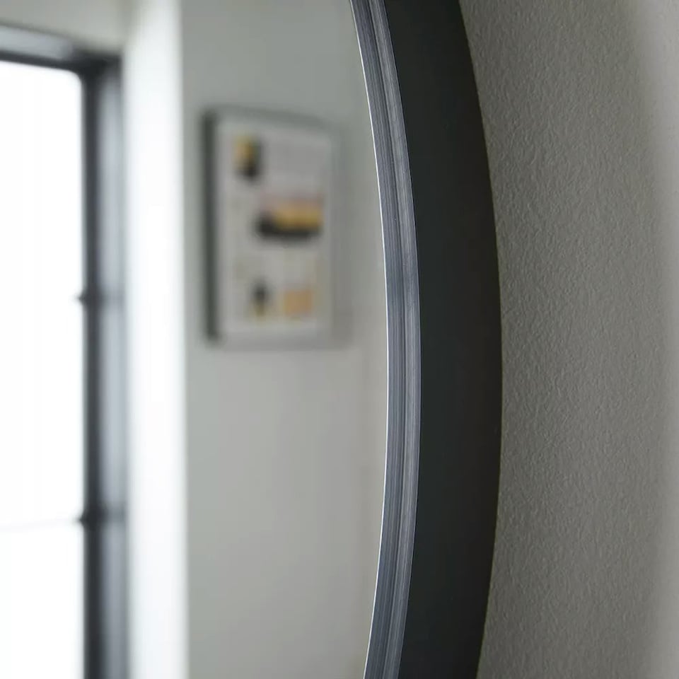 image 1 of Bexley Black Metal Frame Mirror