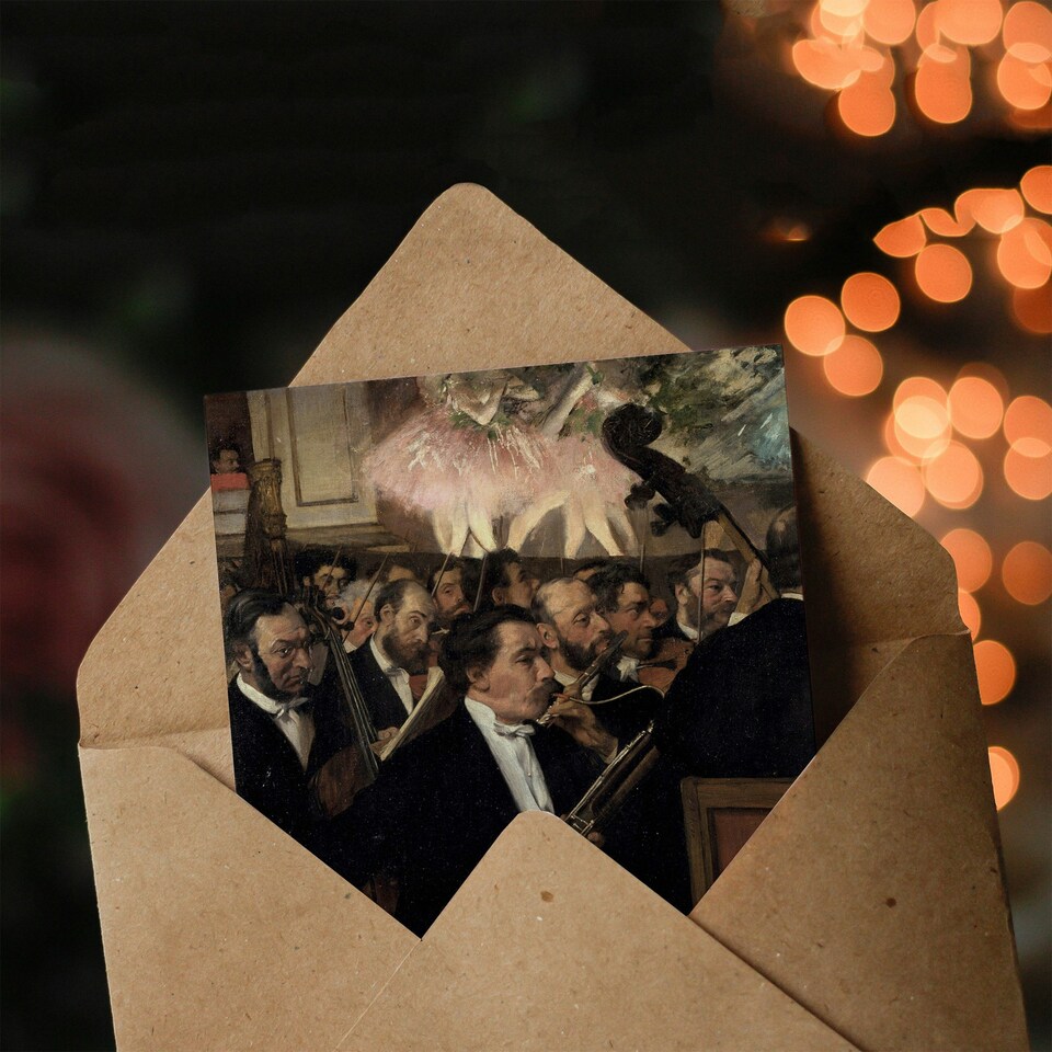 image 1 of Edgar Degas Art Card The Orchestra at the Opera