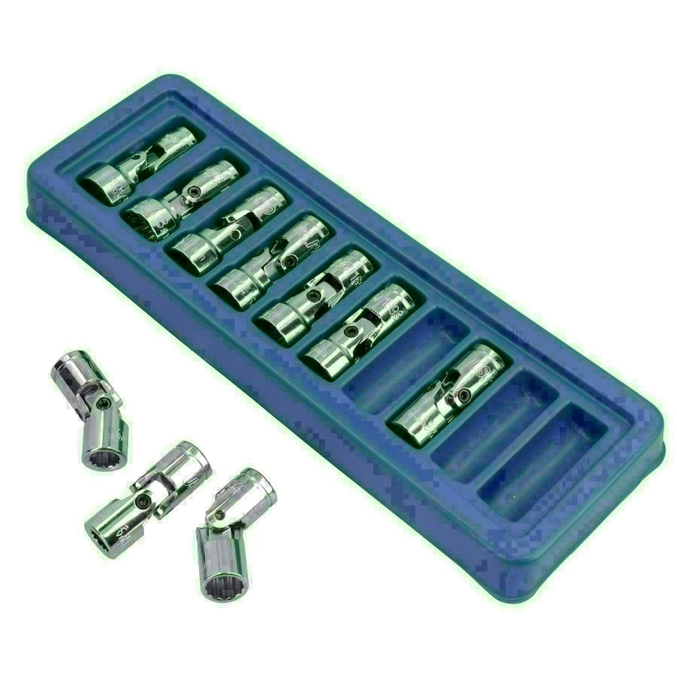 image 1 of Universal Wobble Metric Sockets U J's 10 - 19mm 10pc Set 3/8" Drive AT839