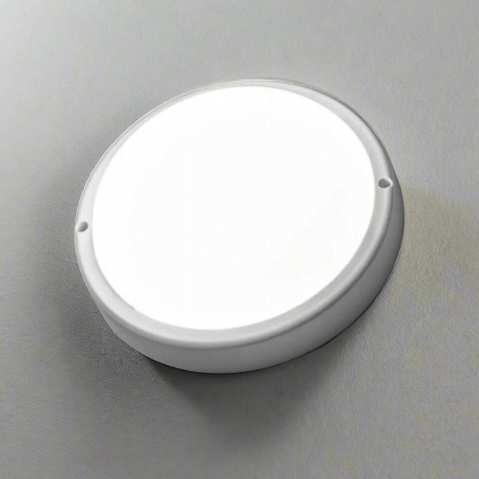 image 1 of CGC KODO White Round LED Mini Bulkhead Wall Ceiling Light 8W IP54 4000k 720lm White