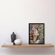 image 2 of Woman Boho Portrait Spring Flowers Mosaic Black Framed Wall Art Print A4