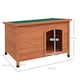 image 7 of PawHut  Wooden Dog Kennel with Removable Floor, Openable Roof