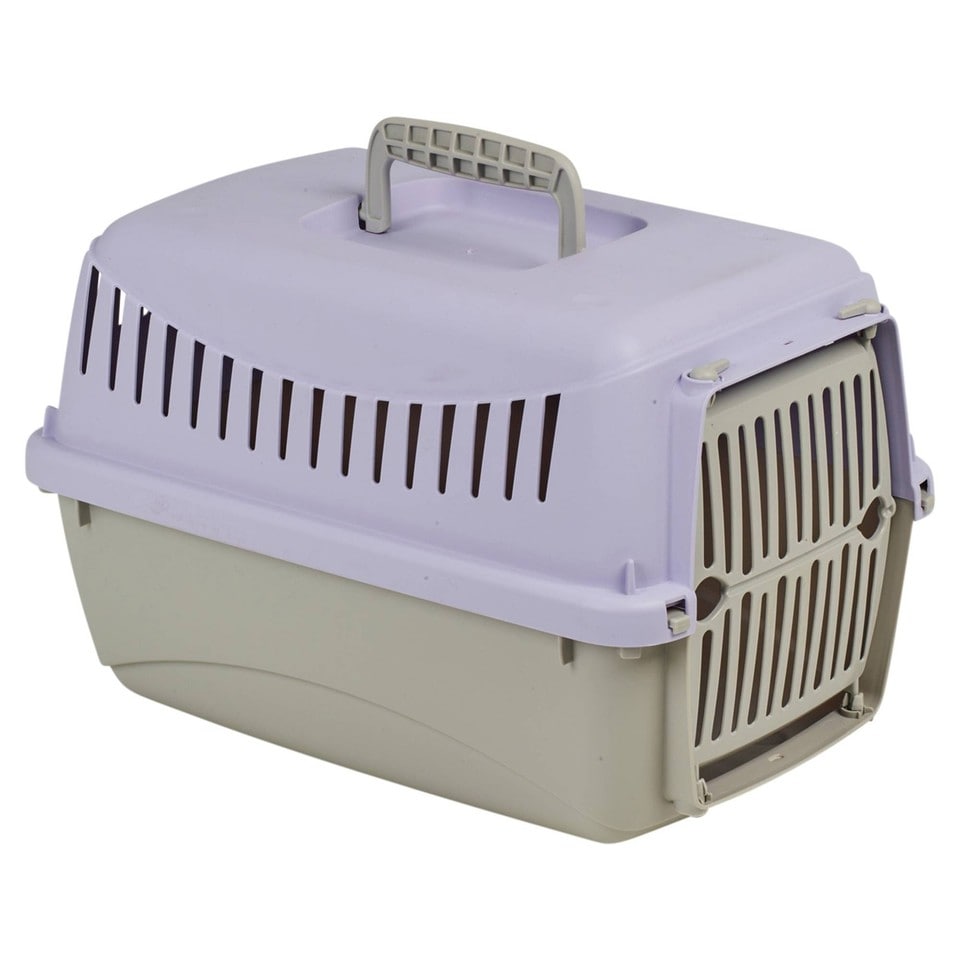 image 1 of Transportini Pet Carrier Travel Crate Cat Dog Cage Portable Box Pastel | Purple | Pastel Purple | Small | 1