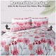 image 7 of VELVETIO Chelsea Floral Complete Duvet Cover Set with Fitted Sheet Soft Polycotton Bedding Sets Red | King