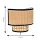 image 3 of ValueLights Grant Pair Plug in Natural Rattan Wicker Cane Easy Fit Wall Lights | Brown
