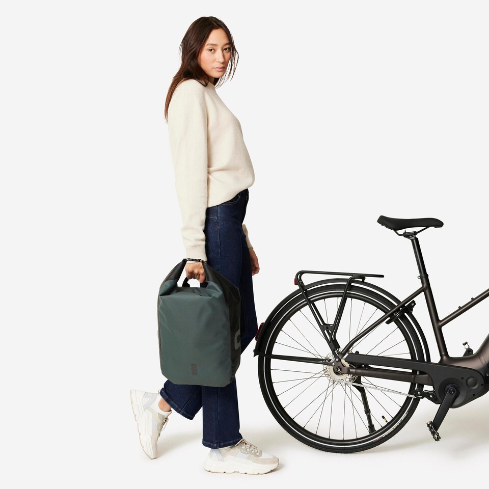 image 1 of Decathlon 20 L Waterproof Pannier Rack Bike Bag 500