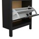 image 8 of Barcelona Shoe Cabinet 2 Flip Down Doors in Matt Black