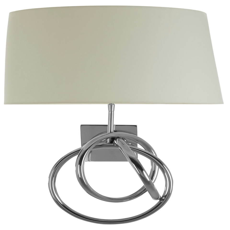 image 1 of Interiors by Premier Wall Lamp with Interlinked Circles Base Silver