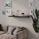 image 2 of Floating Wooden Wall Shelves - 90x23.5cm | Black | Black & Set of 2 | 2