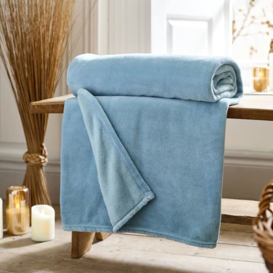 image 1 of Snuggle Touch Supersoft Fleece Throw Blanket
