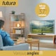 image 8 of Futura 24-60 Inch Universal TV Table Stand, Swivel & Height Adjustable 45kg Load Black