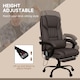image 5 of Vinsetto PU Leather Massage Office Chair Height Adjustable Brown