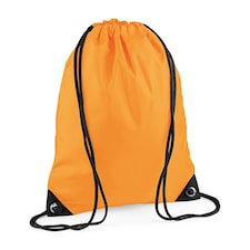 Bagbase Premium Drawstring Bag - Fluorescent Orange - One Size Orange | One Size