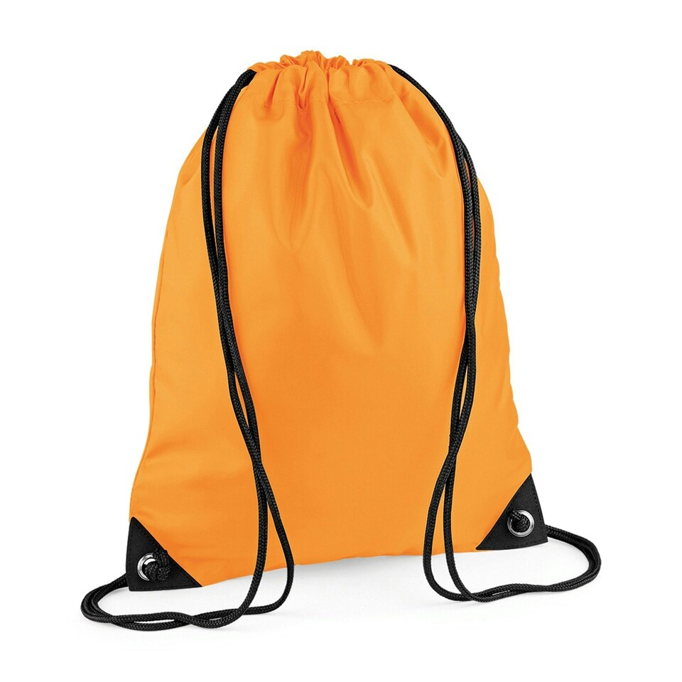 Bagbase Premium Drawstring Bag - Fluorescent Orange - One Size Orange | One Size