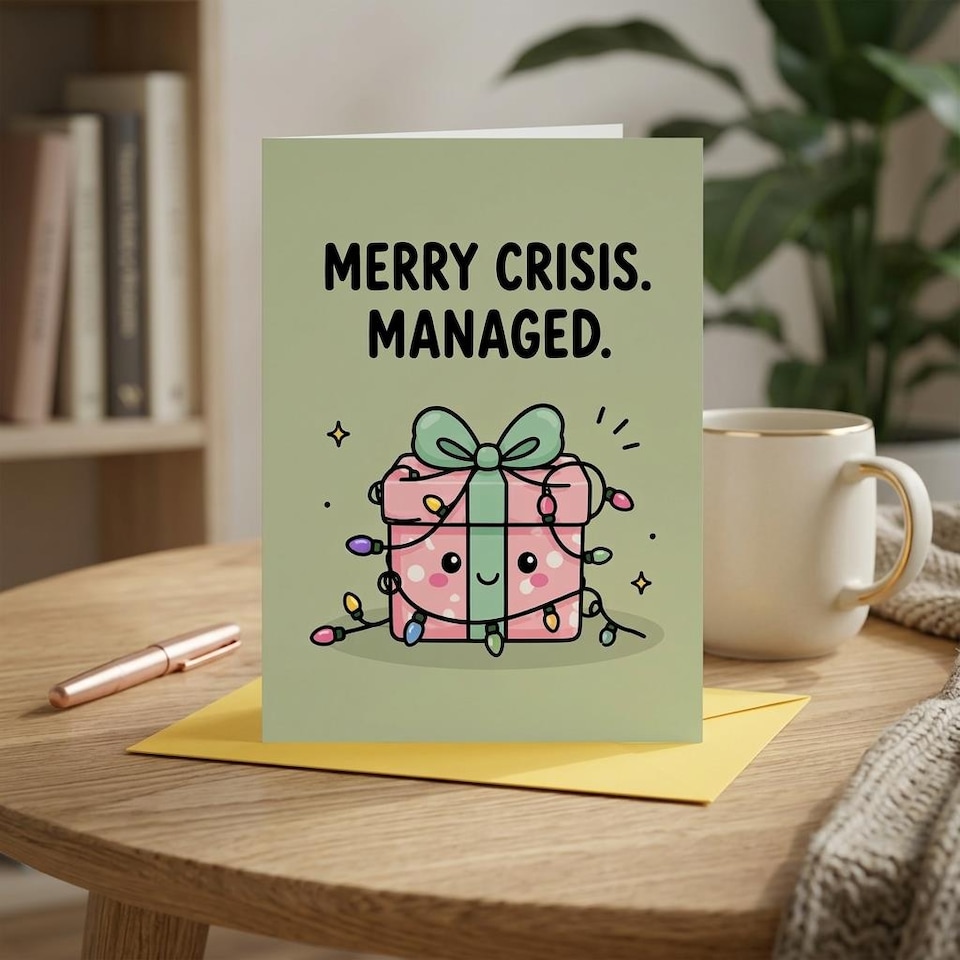 image 1 of Merry Crisis, Managed Christmas Card