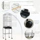 image 3 of PawHut Bird Cage for Budgie Finch Canary Parakeet W/ Stand Sliding Tray Black