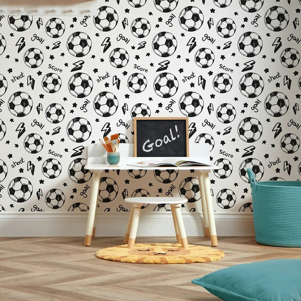 image 1 of Goal! Wallpaper in Monochrome Multi
