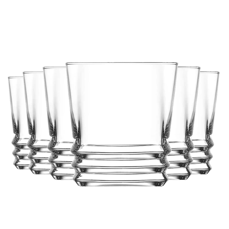 image 1 of LAV Elegan Whisky Glasses - 315ml - Clear - Pack of 6 | Clear | Transparent