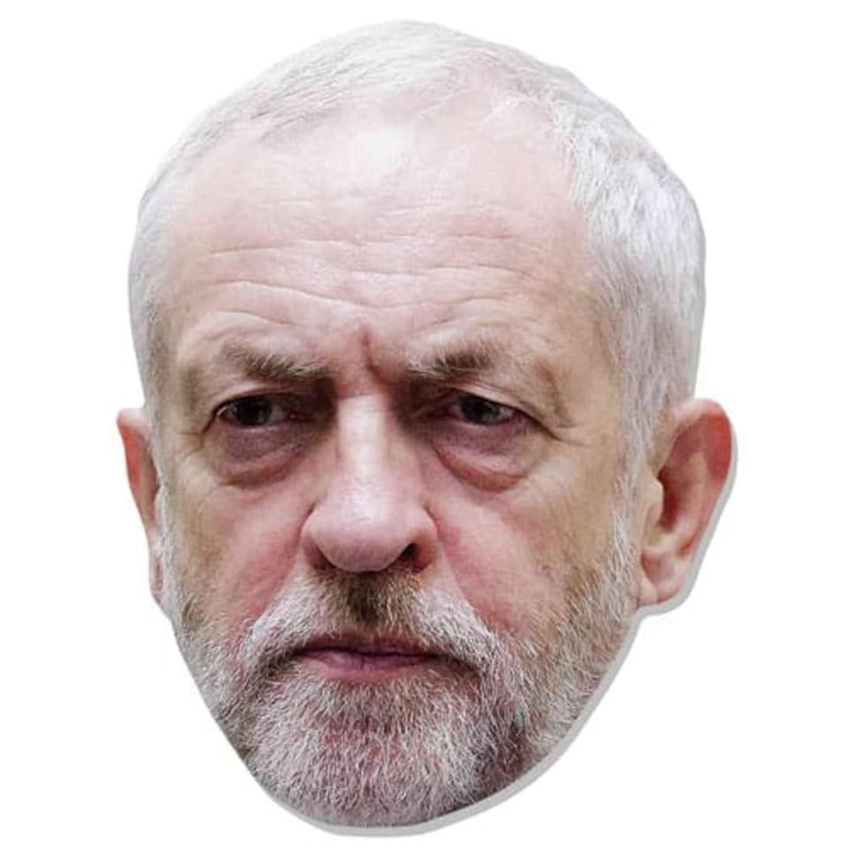 Jeremy Corbyn Cardboard Face Mask