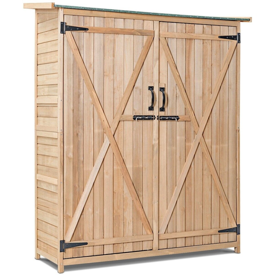image 1 of COSTWAY 140 x 50 x 161CM Waterproof Outdoor Storage Shed