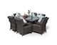 image 4 of Arizona Rectangular 6 Seater Rattan Patio Dining Set | Grey | Grey