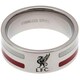 image 1 of Liverpool FC Colour Stripe Ring - Silver/Red/White - Medium