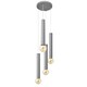 image 1 of Tuba Cluster Pendant Ceiling Light Grey 30cm