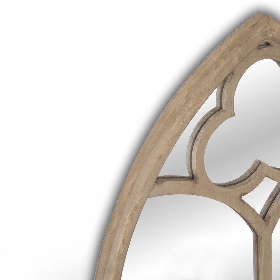 image 1 of Primrose Wooden Gothic Glass Garden Mirror 3ft 7in x 2ft