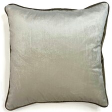 Piped Velvet Cushion Cover with Cusion Pads (43x43 cm) Brown | Natural